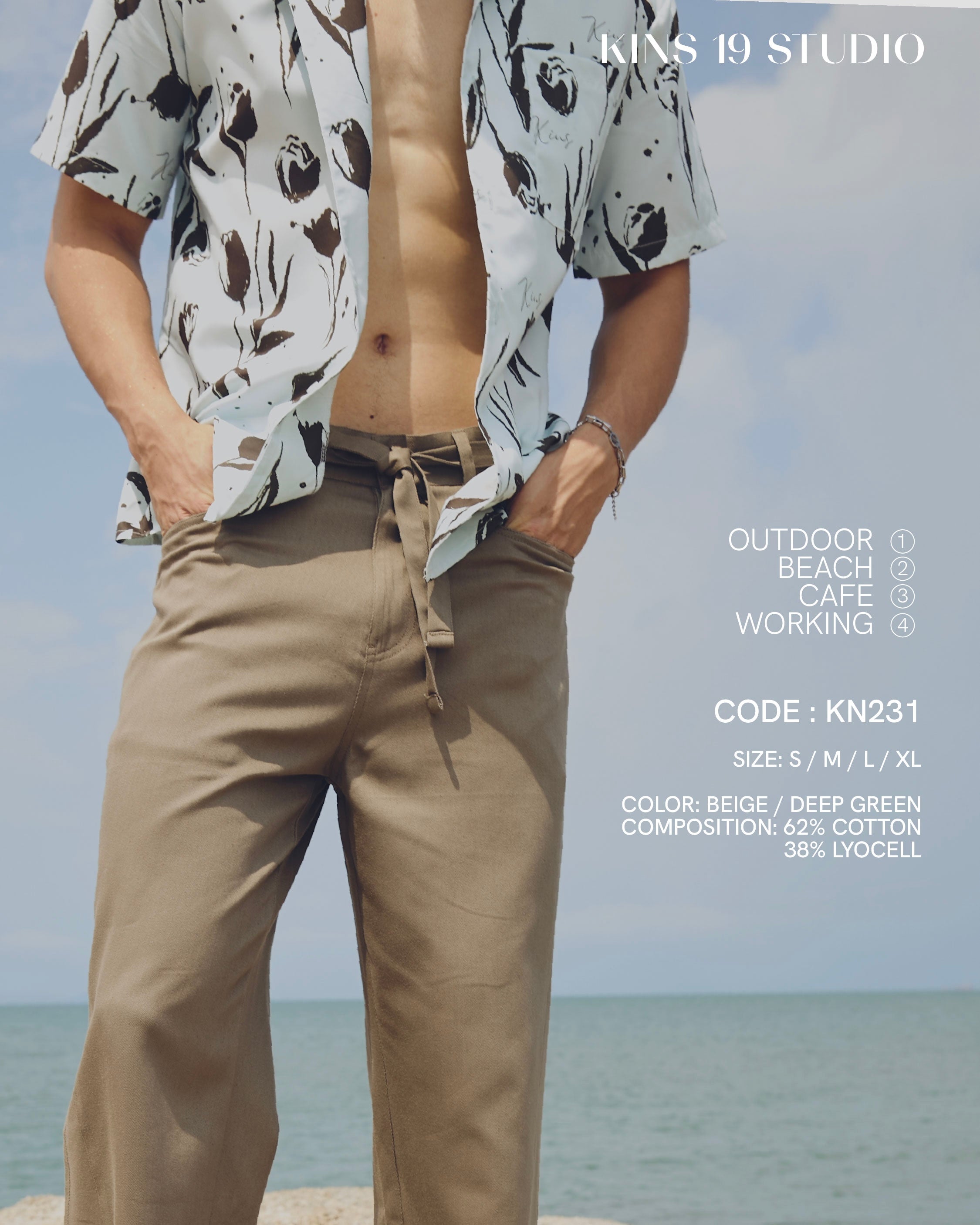KINS 19 STUDIO |  KINS Detachable-Tie Barrel Trousers [KN231]