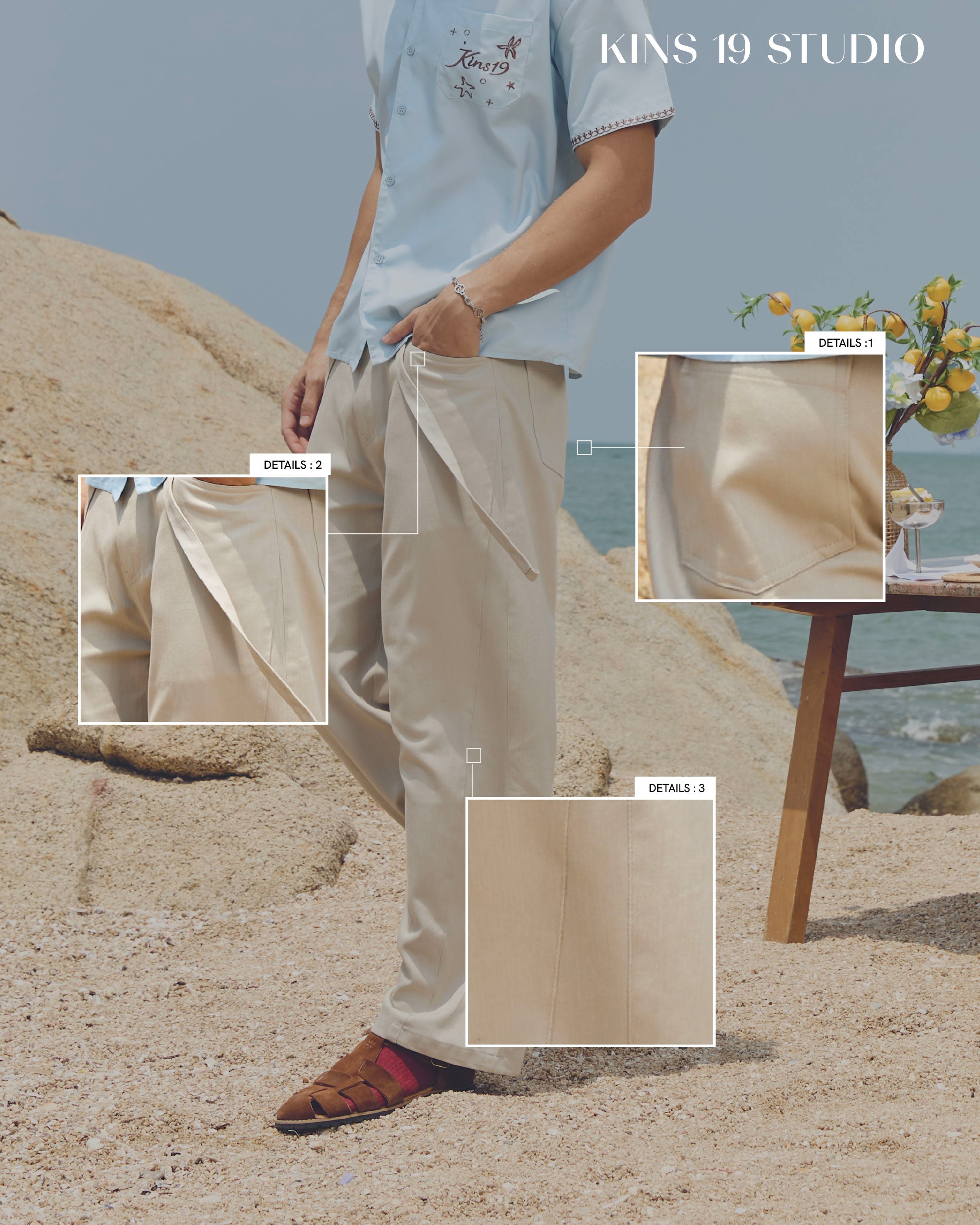 KINS 19 STUDIO |  KINS Detachable-Tie Barrel Trousers [KN231]
