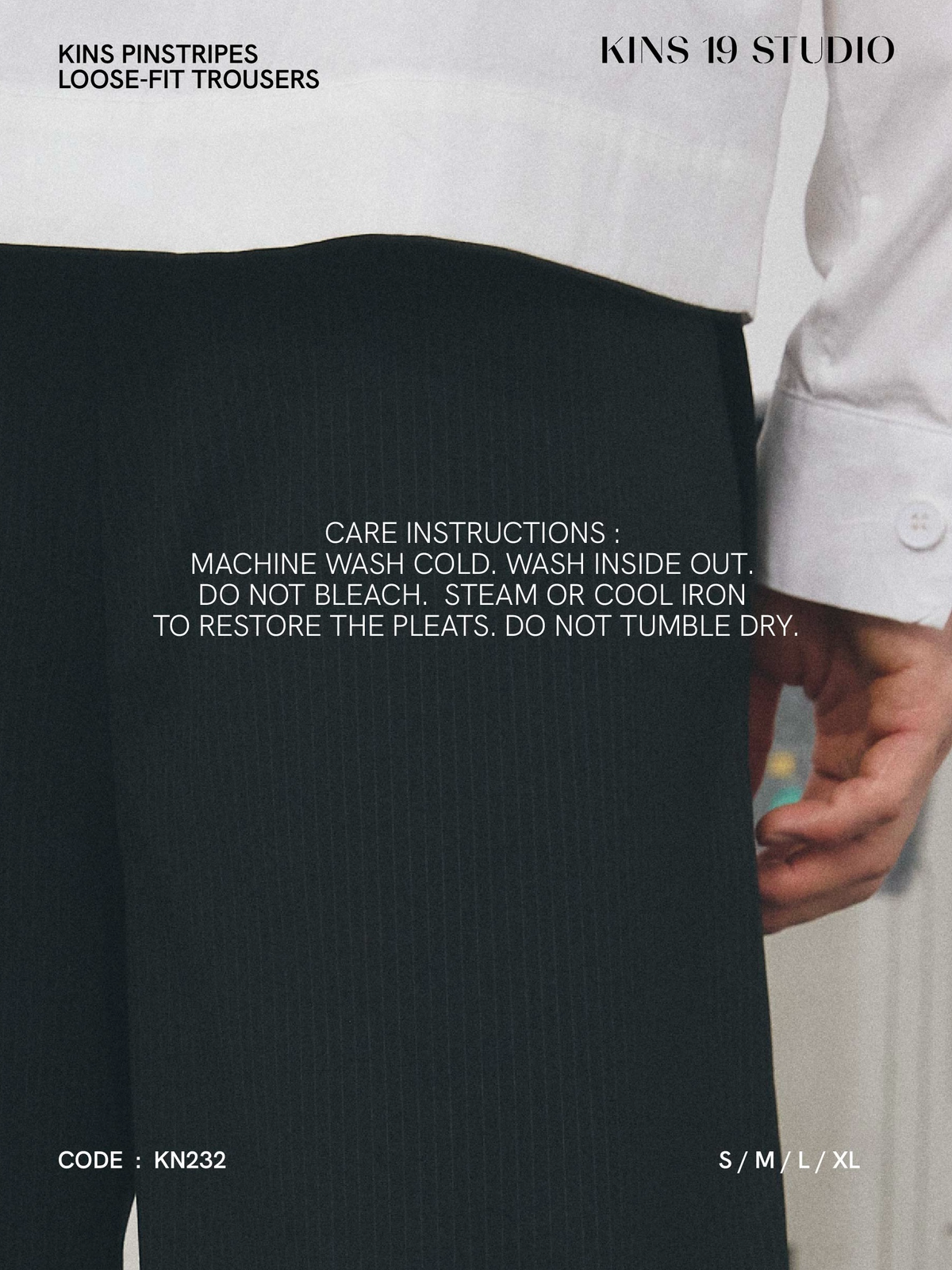 KINS 19 STUDIO |  KINS Pinstripes Loose-Fit Trousers[KN232]