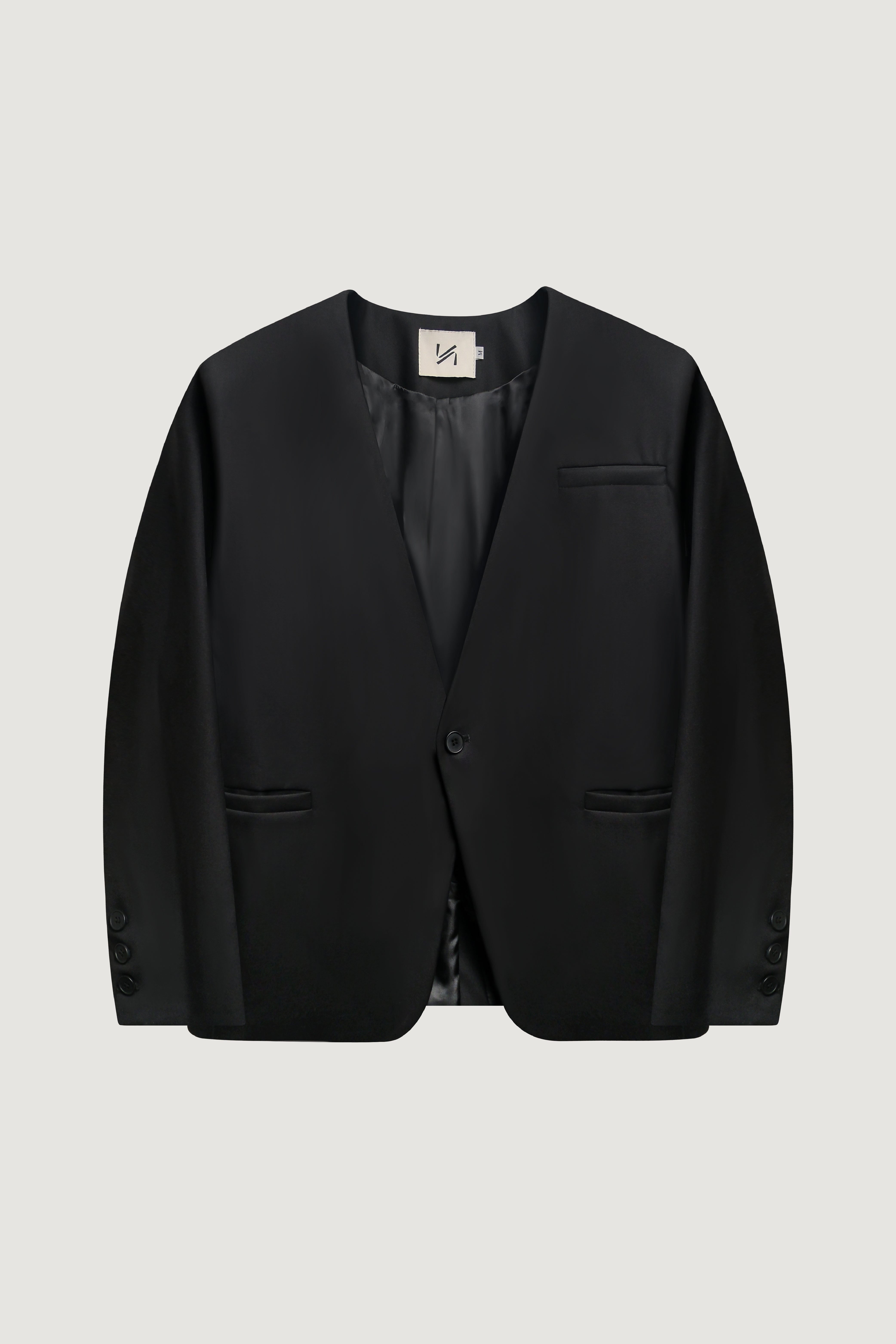 KINS 19 STUDIO |  COLLARLESS BLAZER  [KN321]