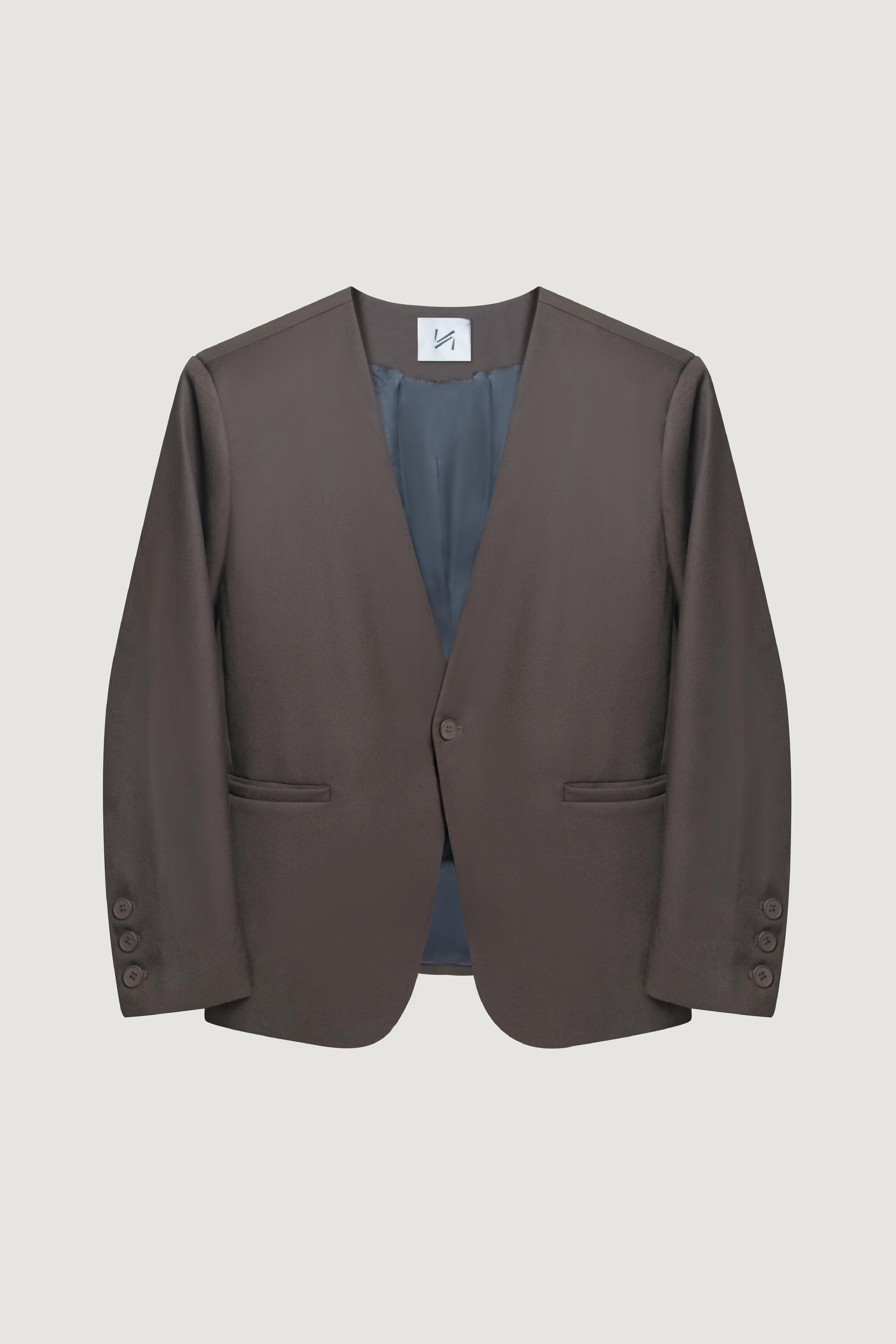 KINS 19 STUDIO |  COLLARLESS BLAZER  [KN321]