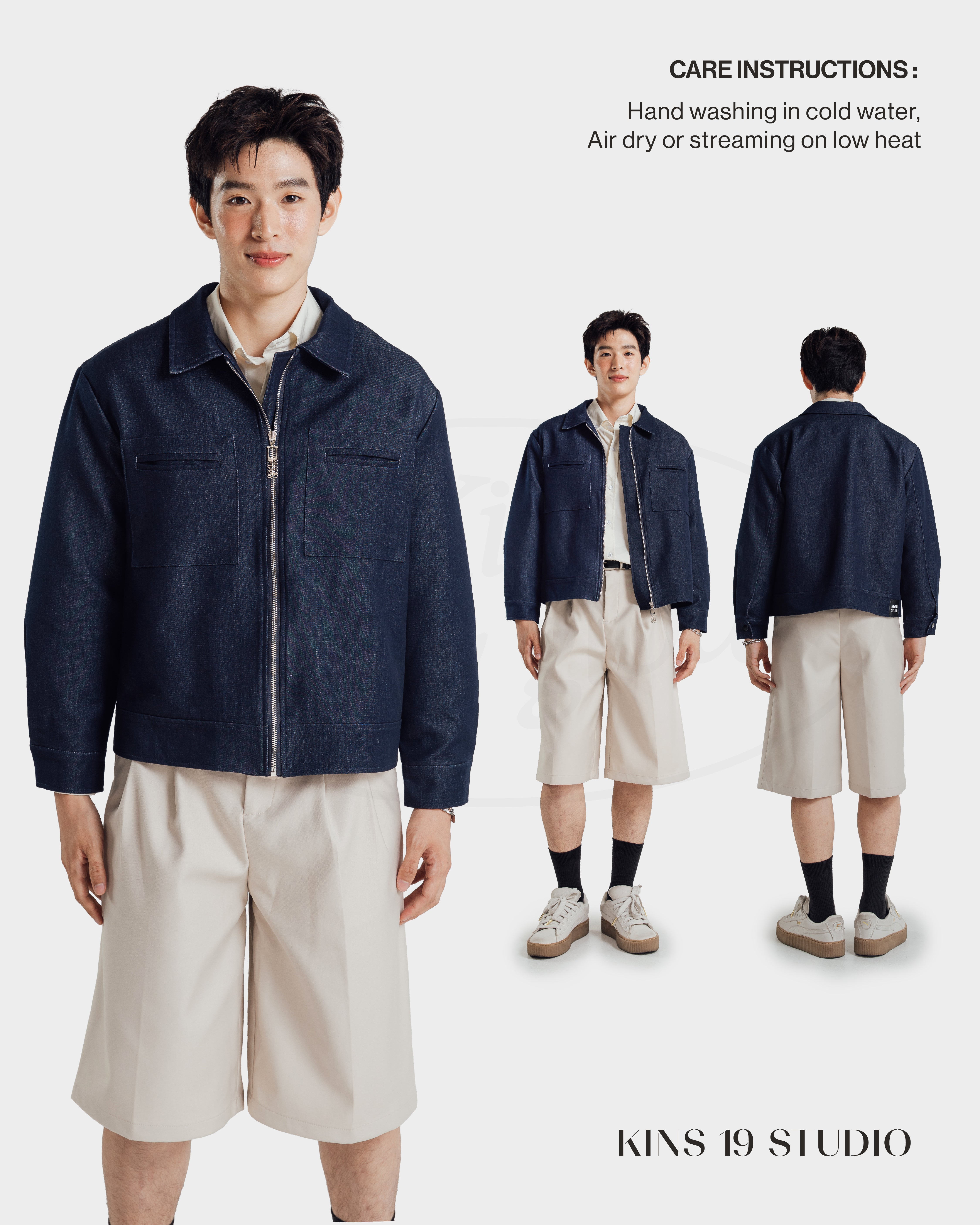 KINS 19 STUDIO |  URBAN GLOW ZIP JACKET [KN323]