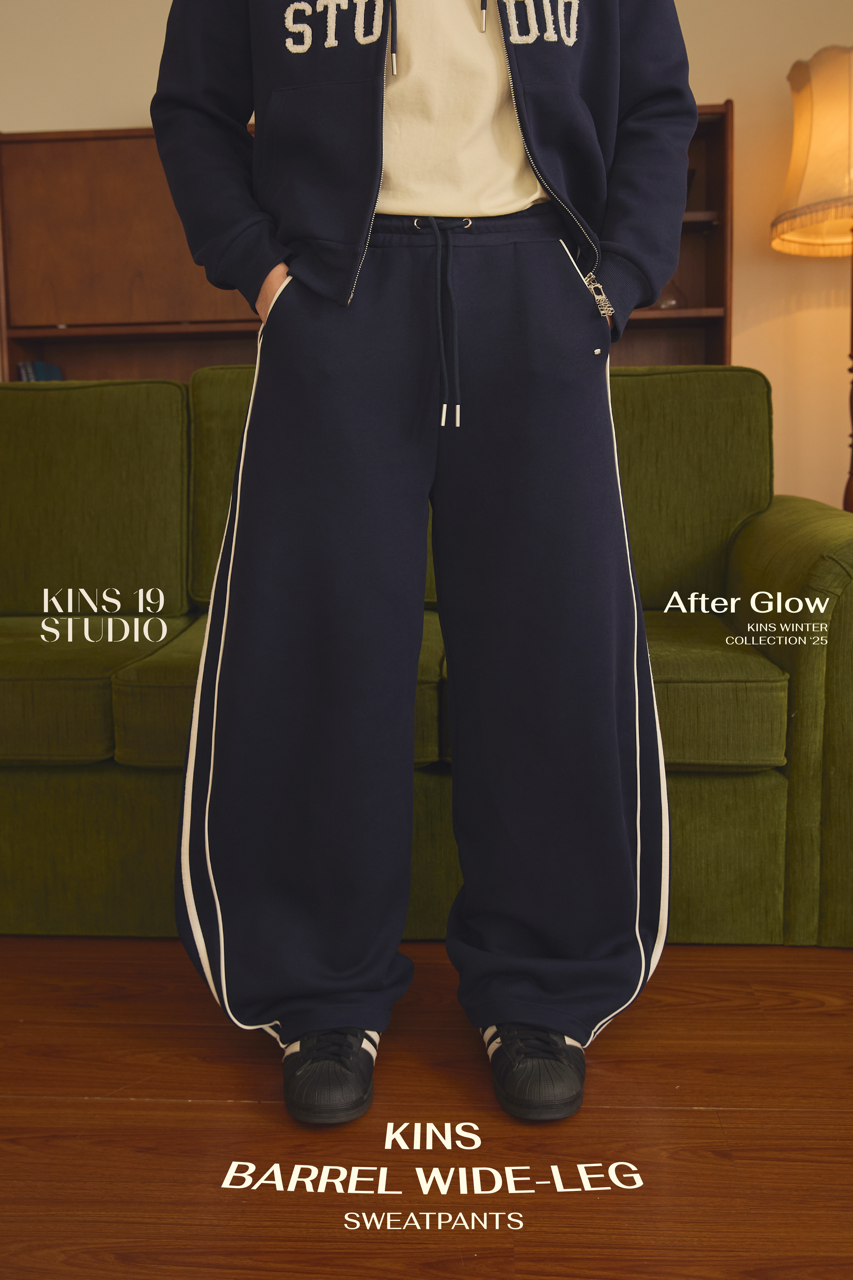 KINS 19 STUDIO | KINS Barrel Wide-leg Sweatpants [F118]