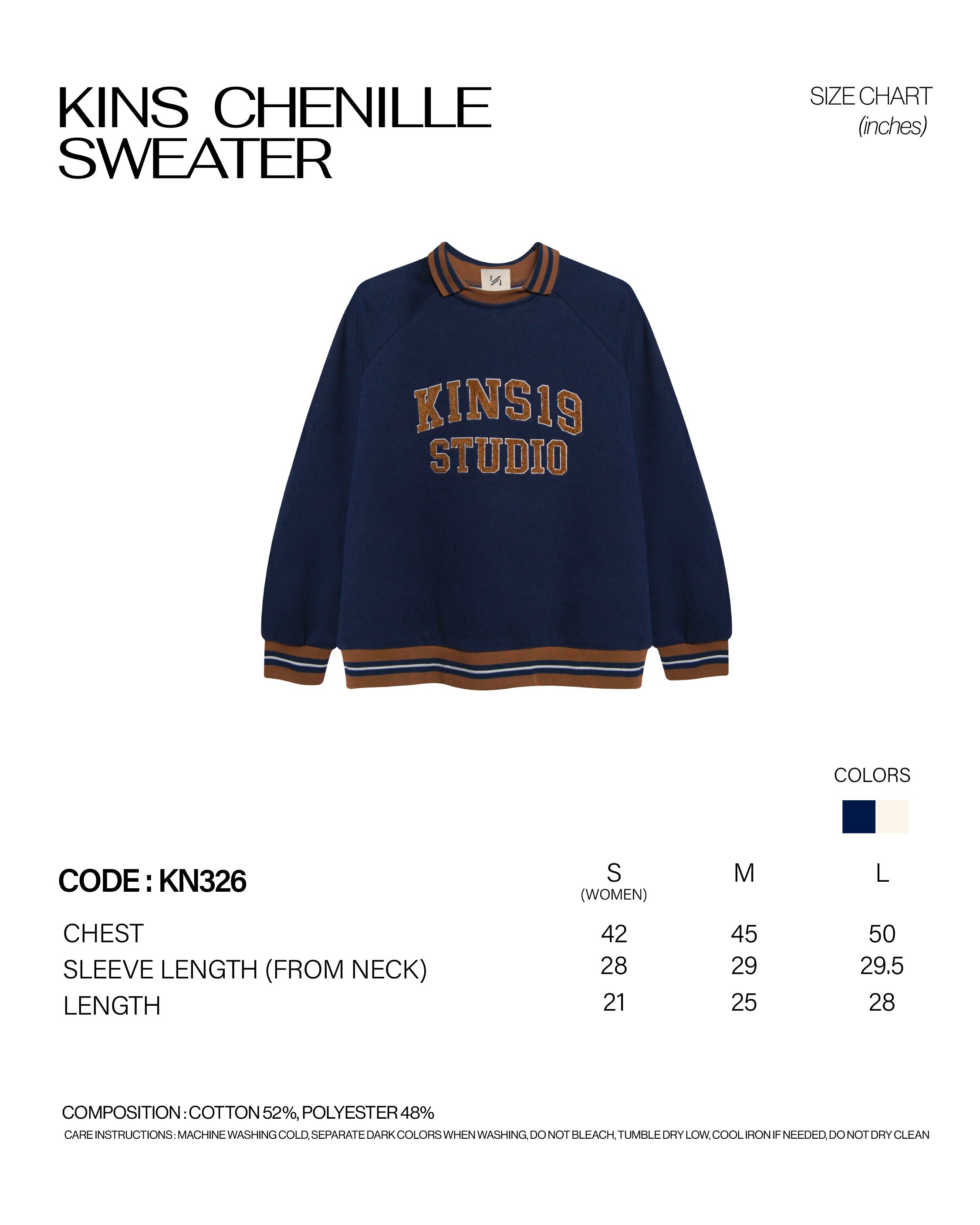 KINS 19 STUDIO | KINS Chenille Sweater [KN326]