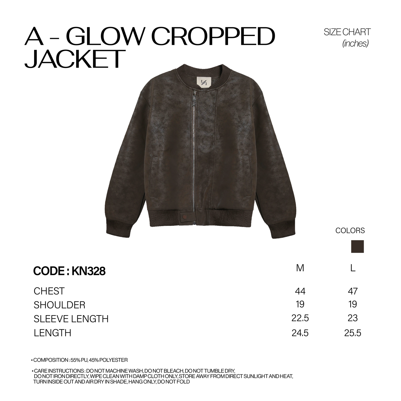 A-Glow Cropped Jacket  [KN328]