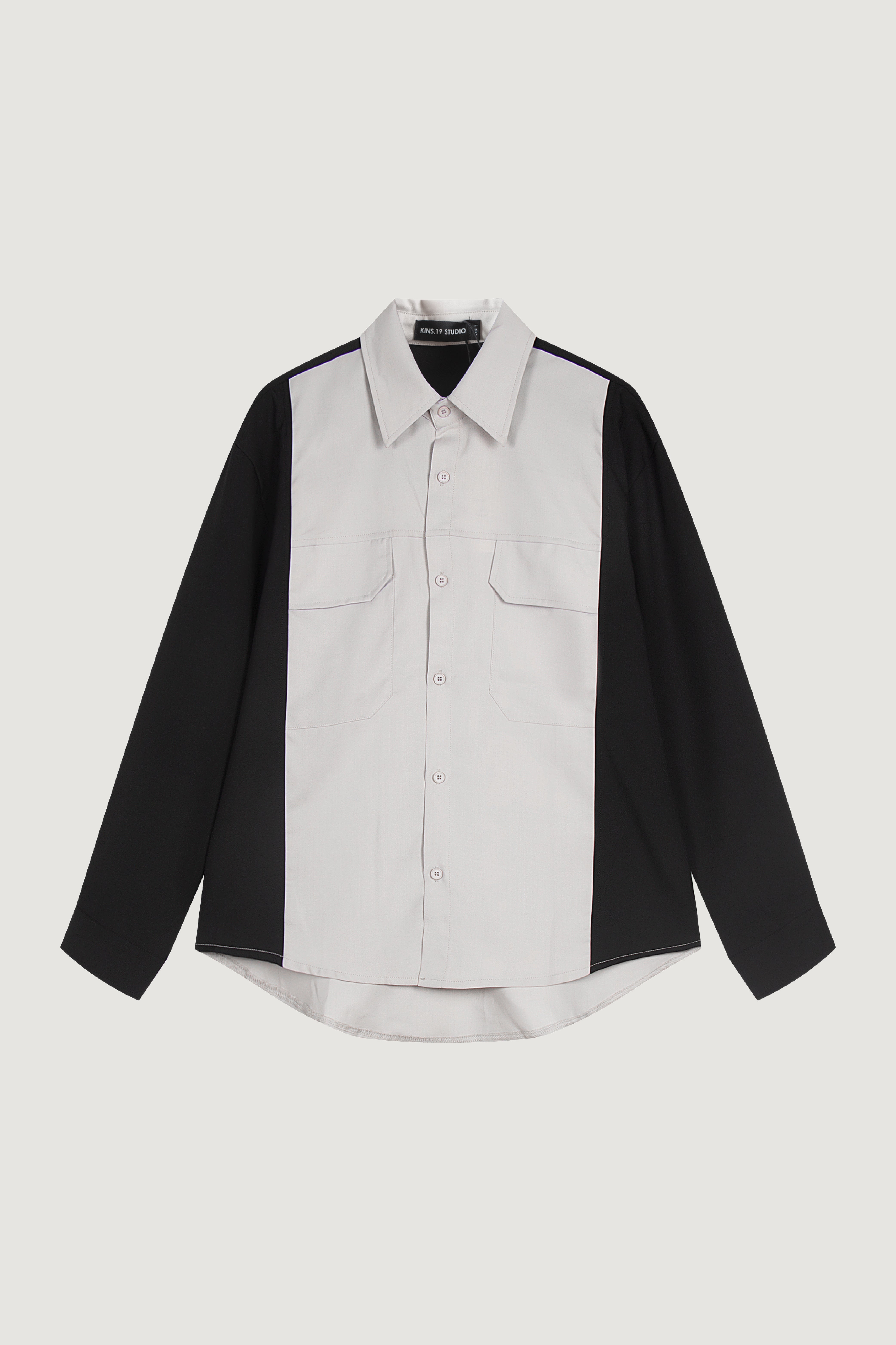 KINS | TWO TONE LOOSE SHIRT KS06