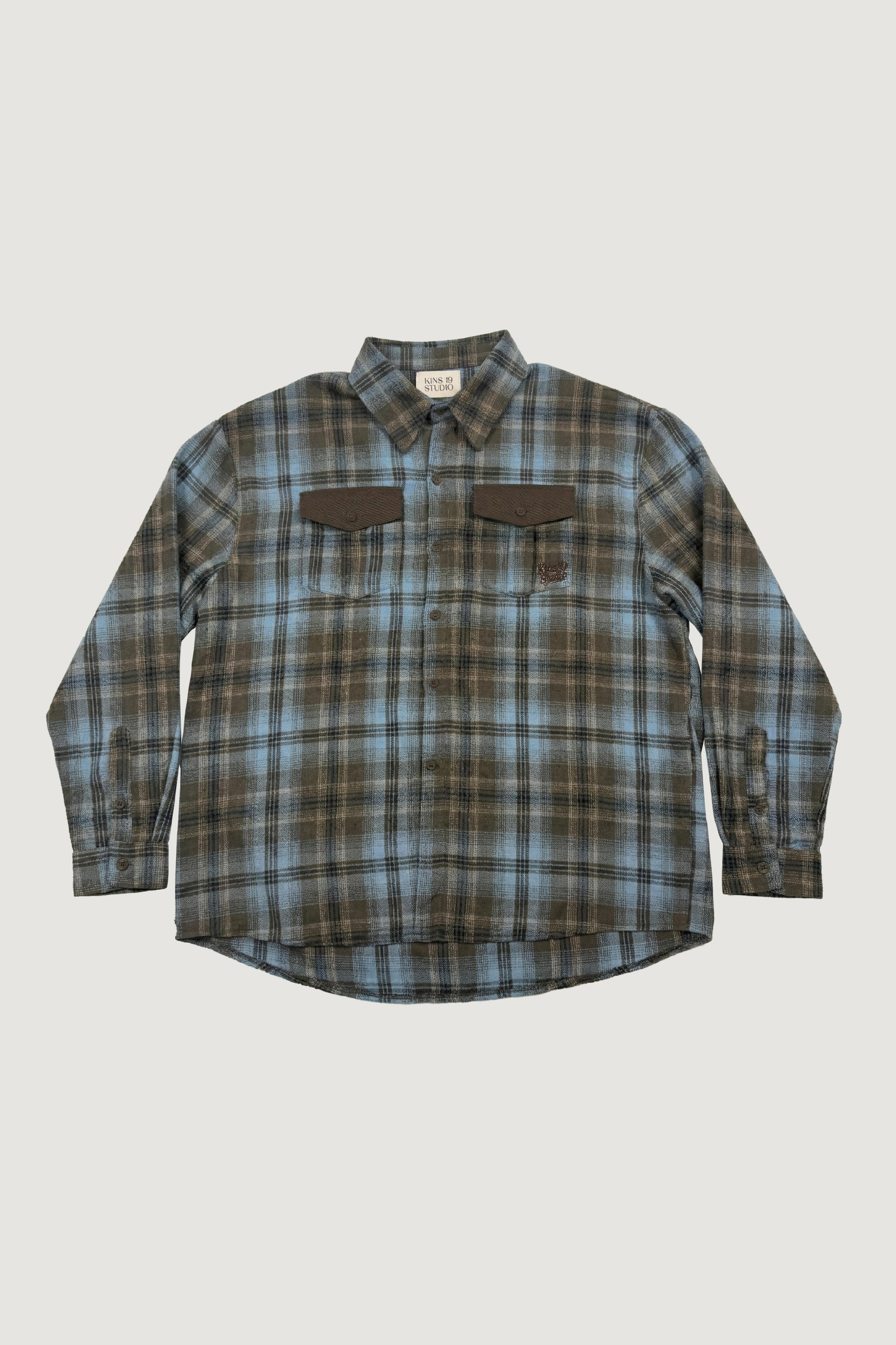 KINS 19 STUDIO | KINS Long Plaid Shirt [KS24]