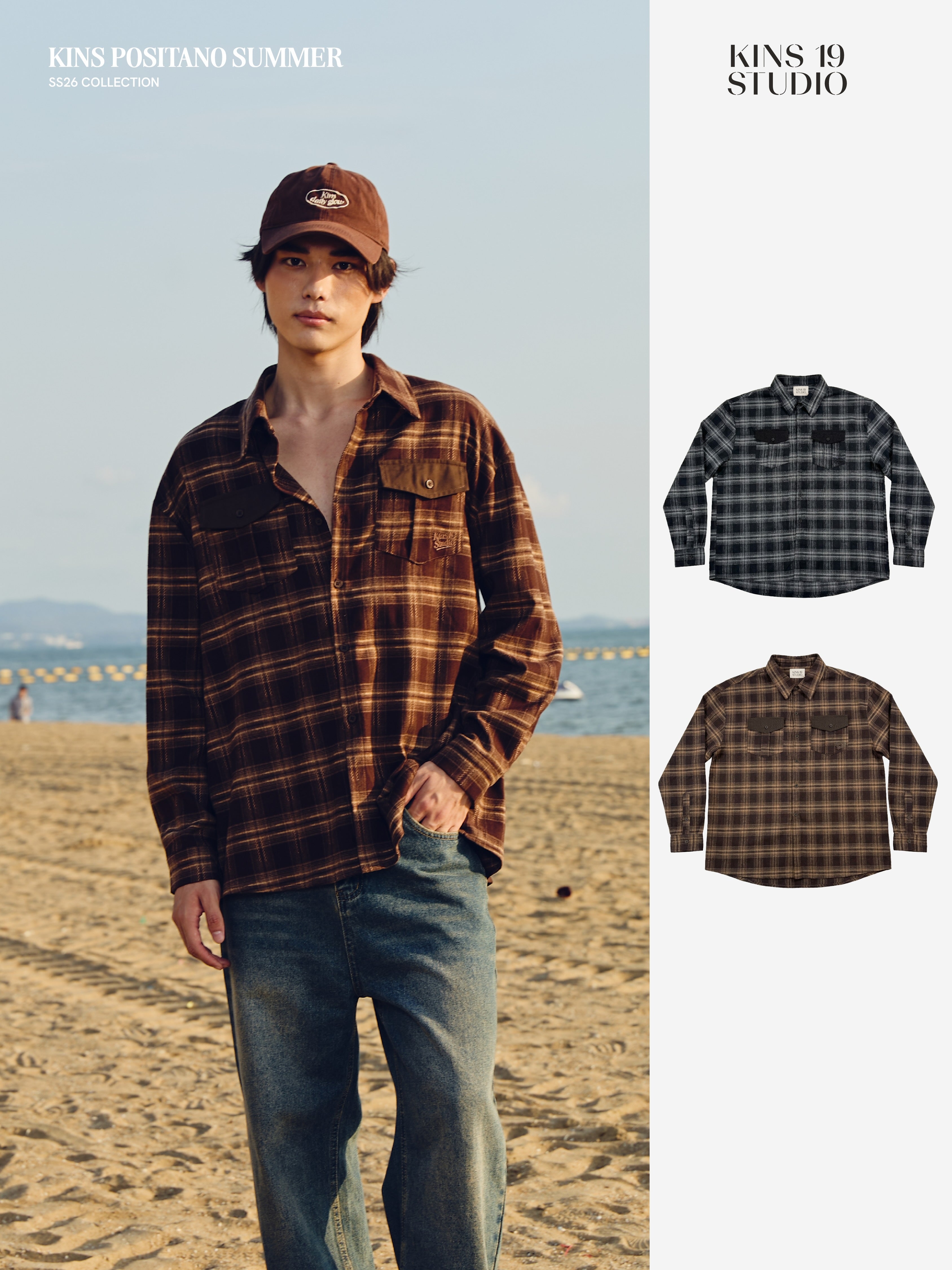 KINS 19 STUDIO | KINS Flannel Plaid Shirt [KS25]
