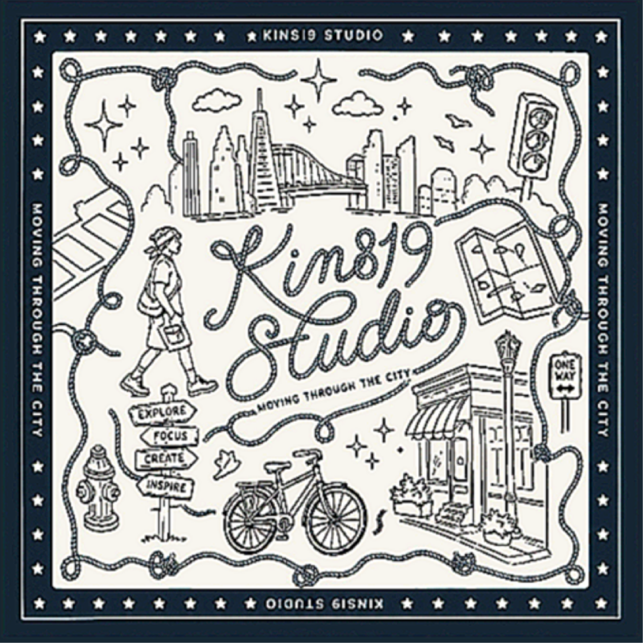KINS 19 STUDIO |  KINS City Flow Bandana [KSC04]