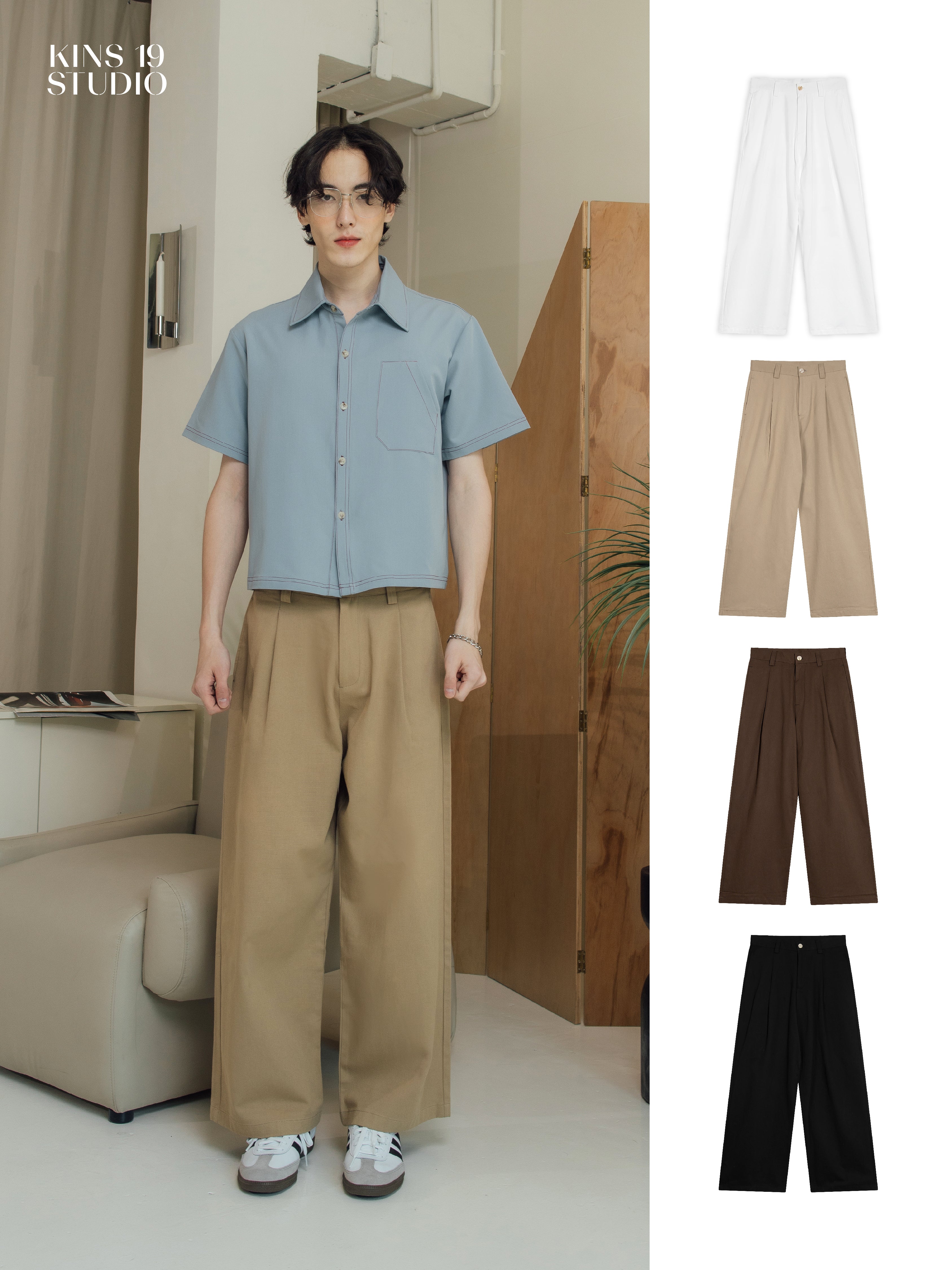 KINS | WIDE-LEG TROUSERS KN221