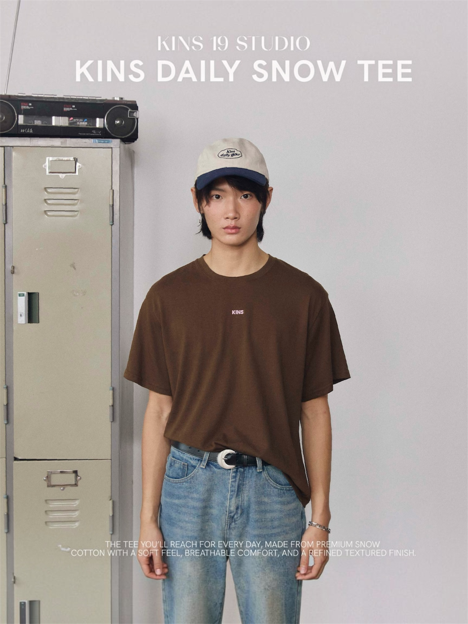 KINS 19 STUDIO |  KINS  Daily Snow Tee  [TN23]