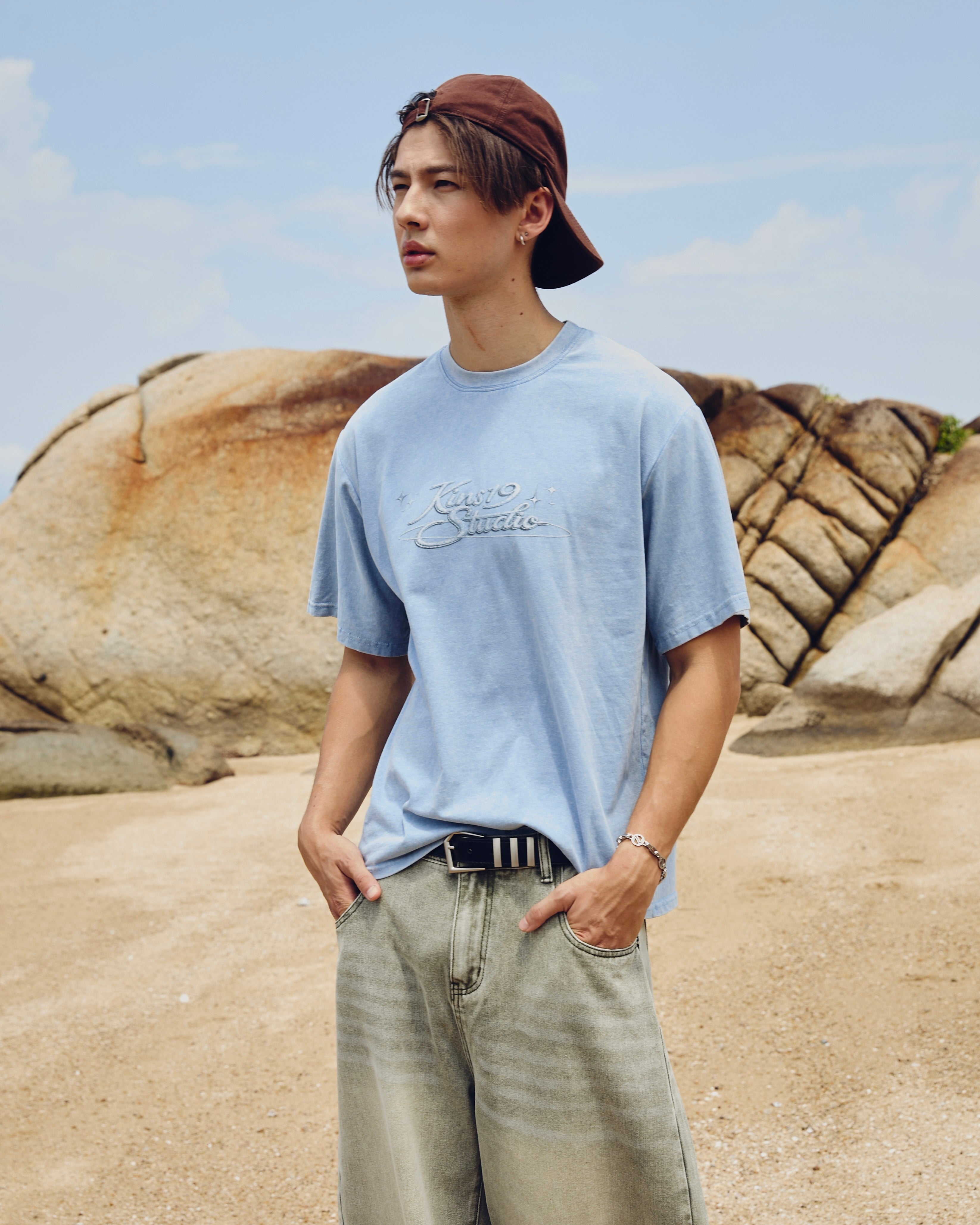 KINS 19 STUDIO |  Kins19 Studio Star Washed Tee [TN21]