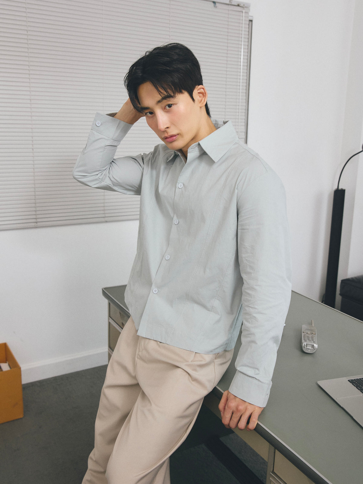 KINS 19 STUDIO |  KINS Seamline Cropped Overshirt [KN157]