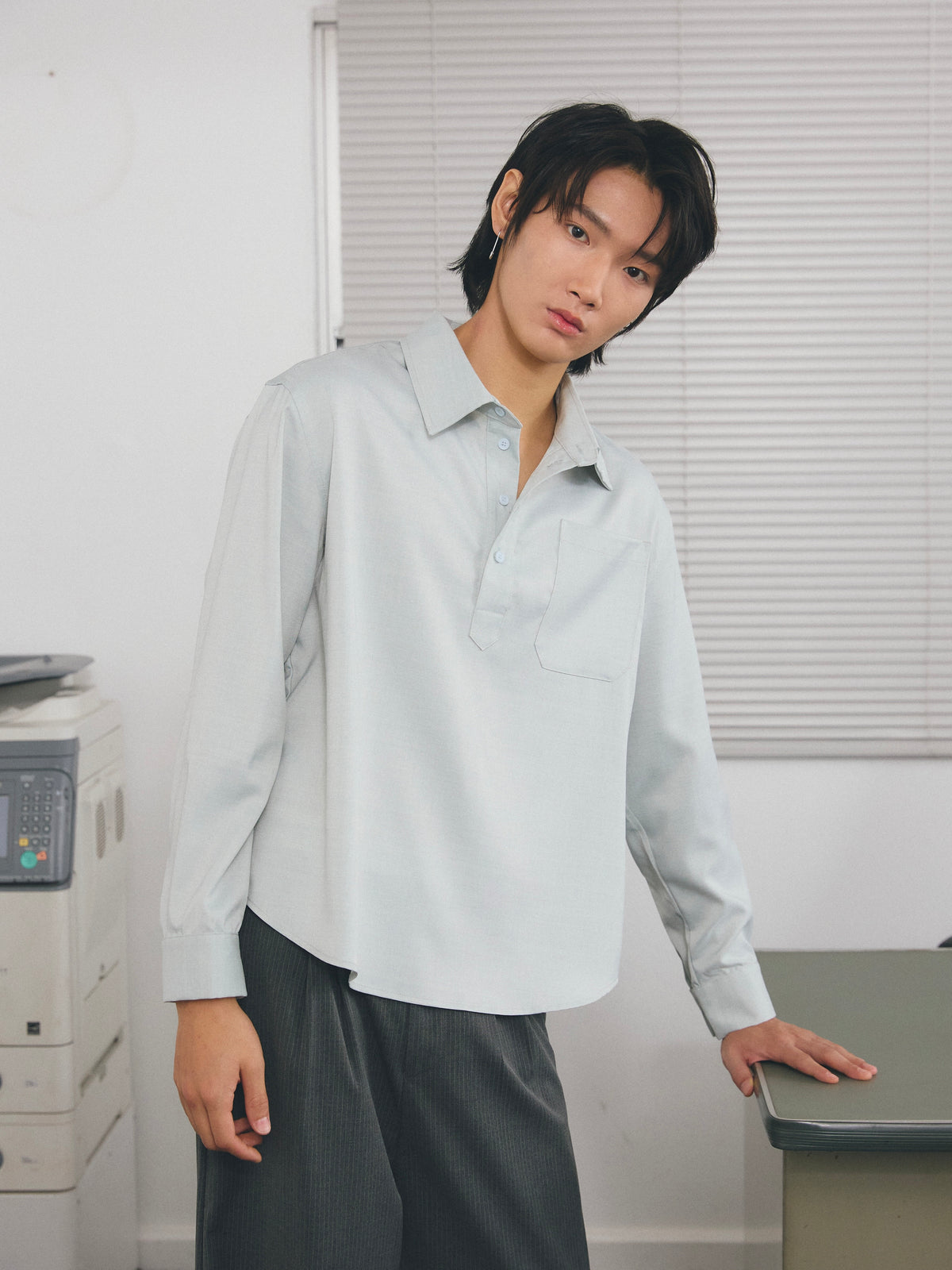 KINS 19 STUDIO |  KINS Half Placket Shirt [KN159]