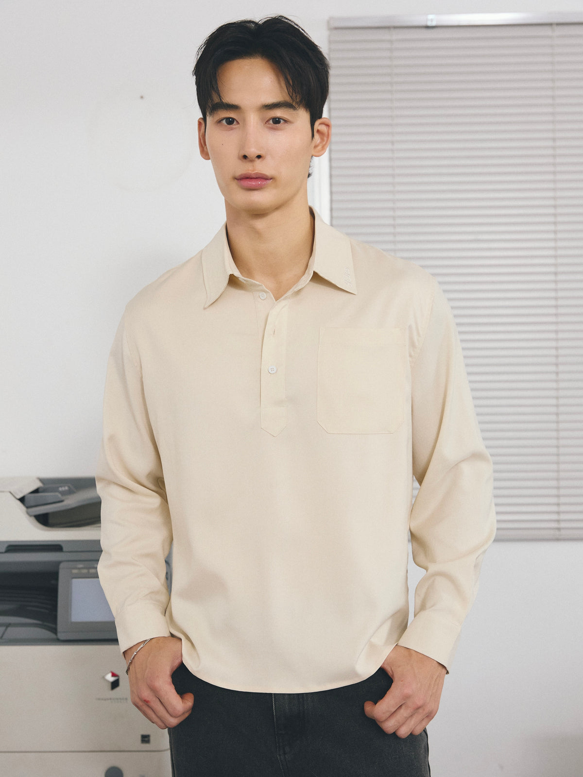 KINS 19 STUDIO |  KINS Half Placket Shirt [KN159]