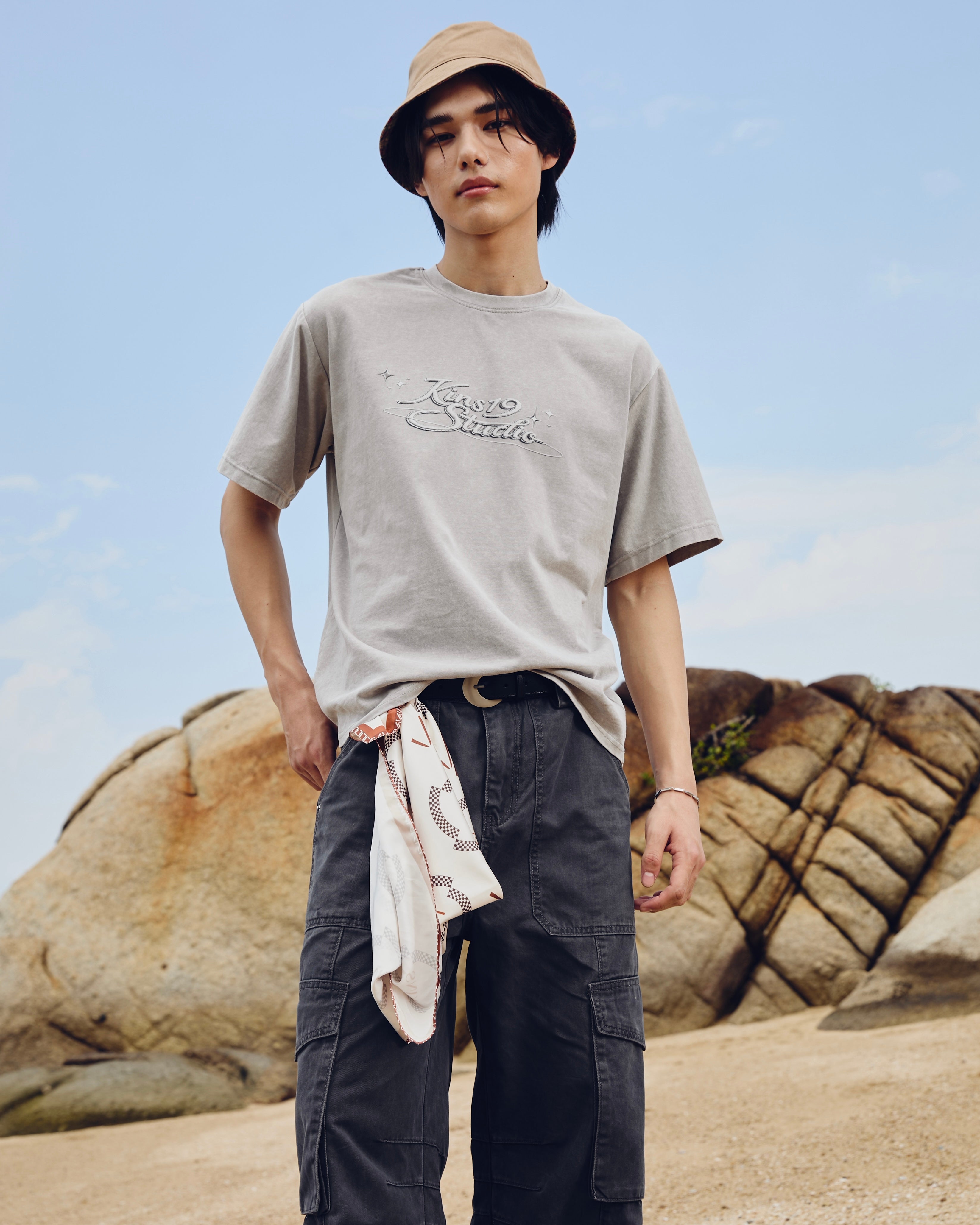 KINS 19 STUDIO |  Kins19 Studio Star Washed Tee [TN21]