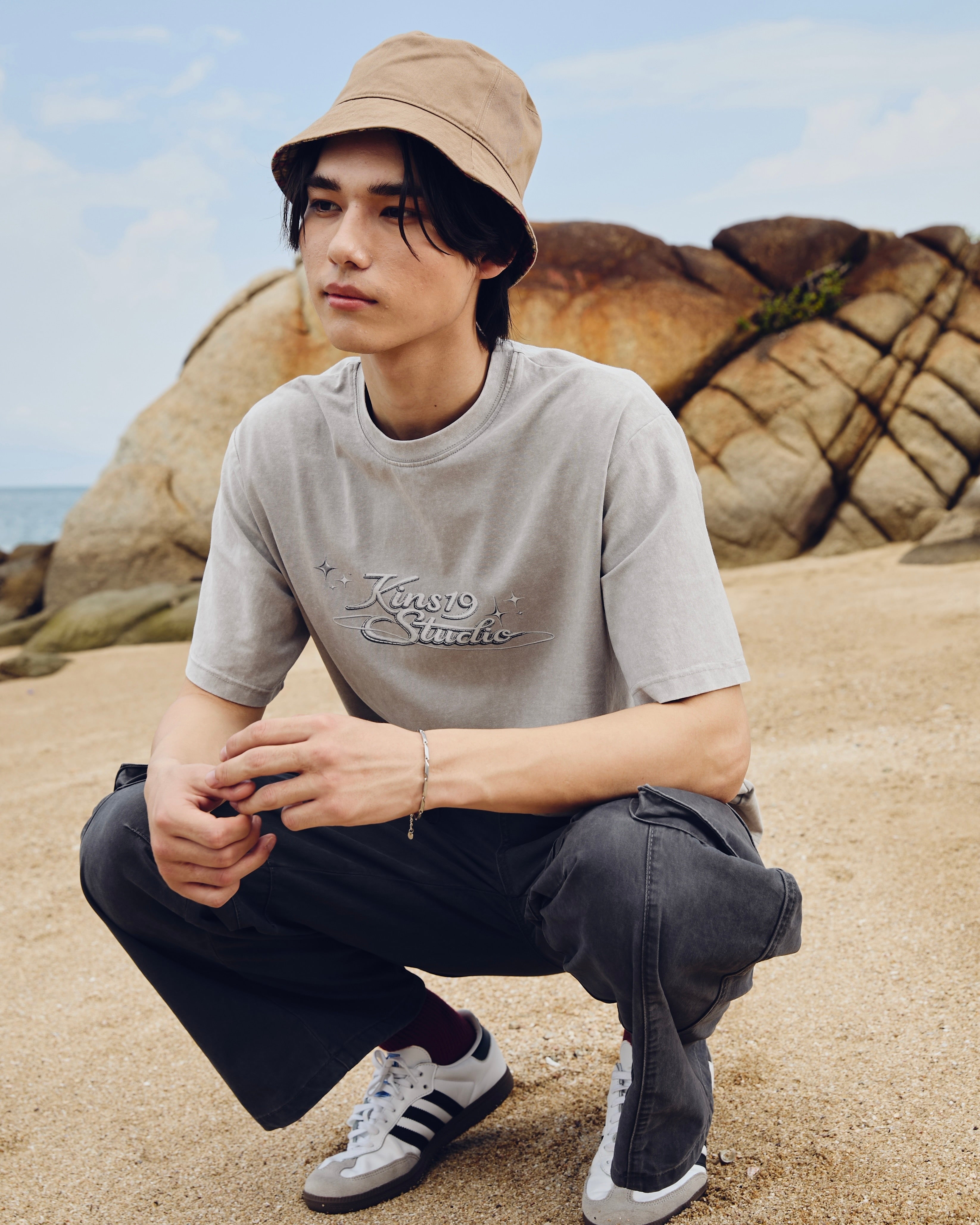 KINS 19 STUDIO |  Kins19 Studio Star Washed Tee [TN21]