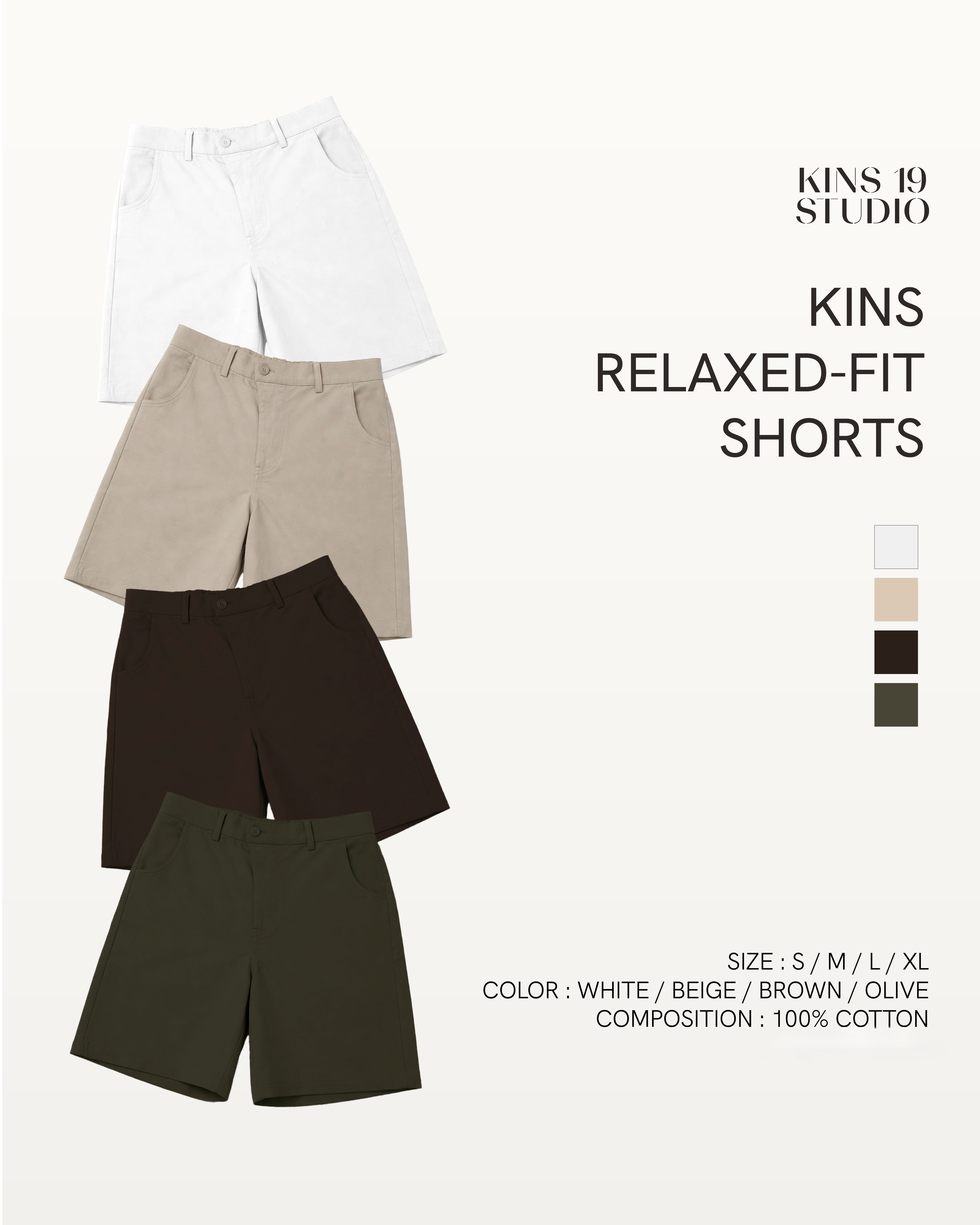 KINS Relaxed-fit Shorts [K019]