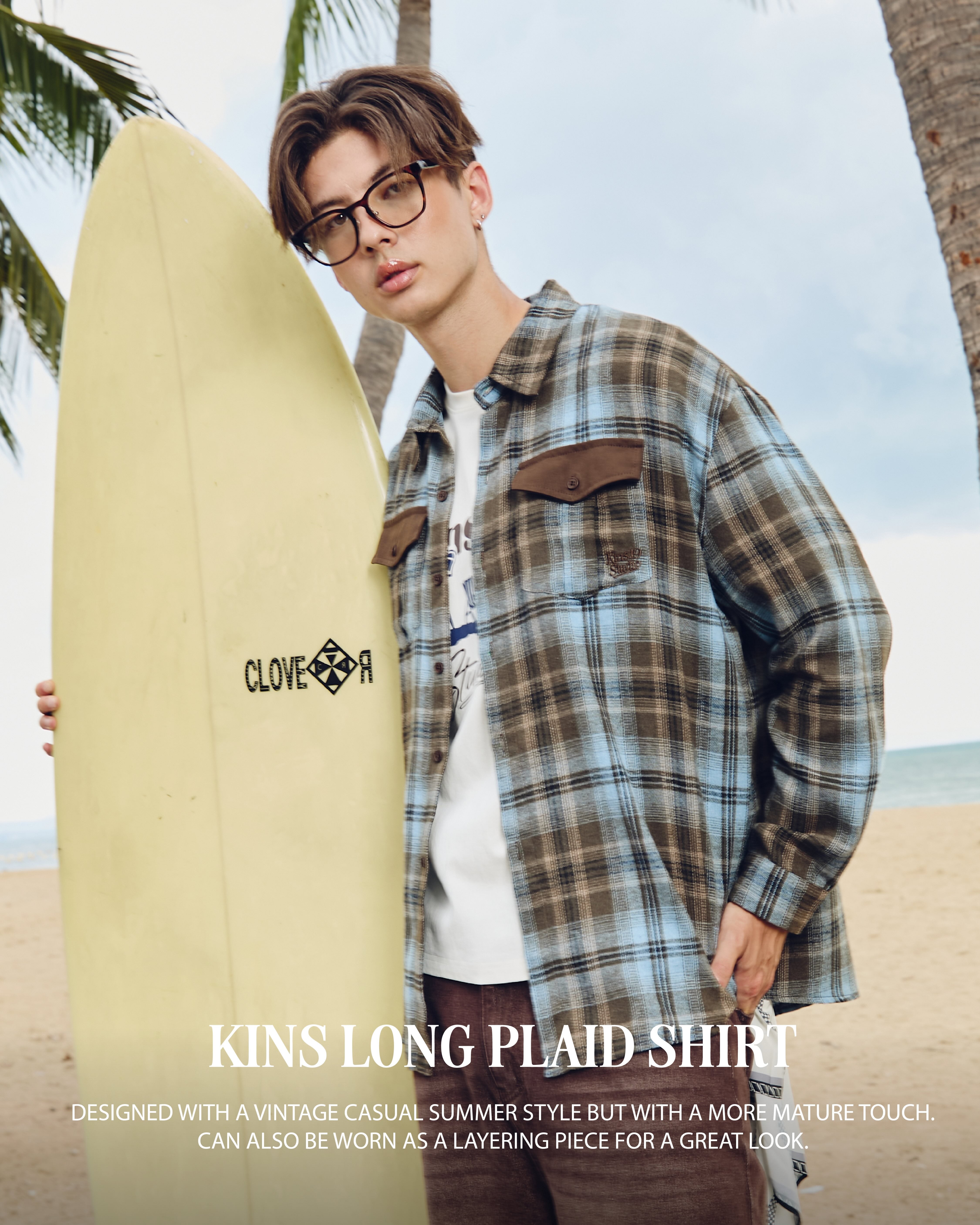 KINS Long Plaid Shirt [KS24]