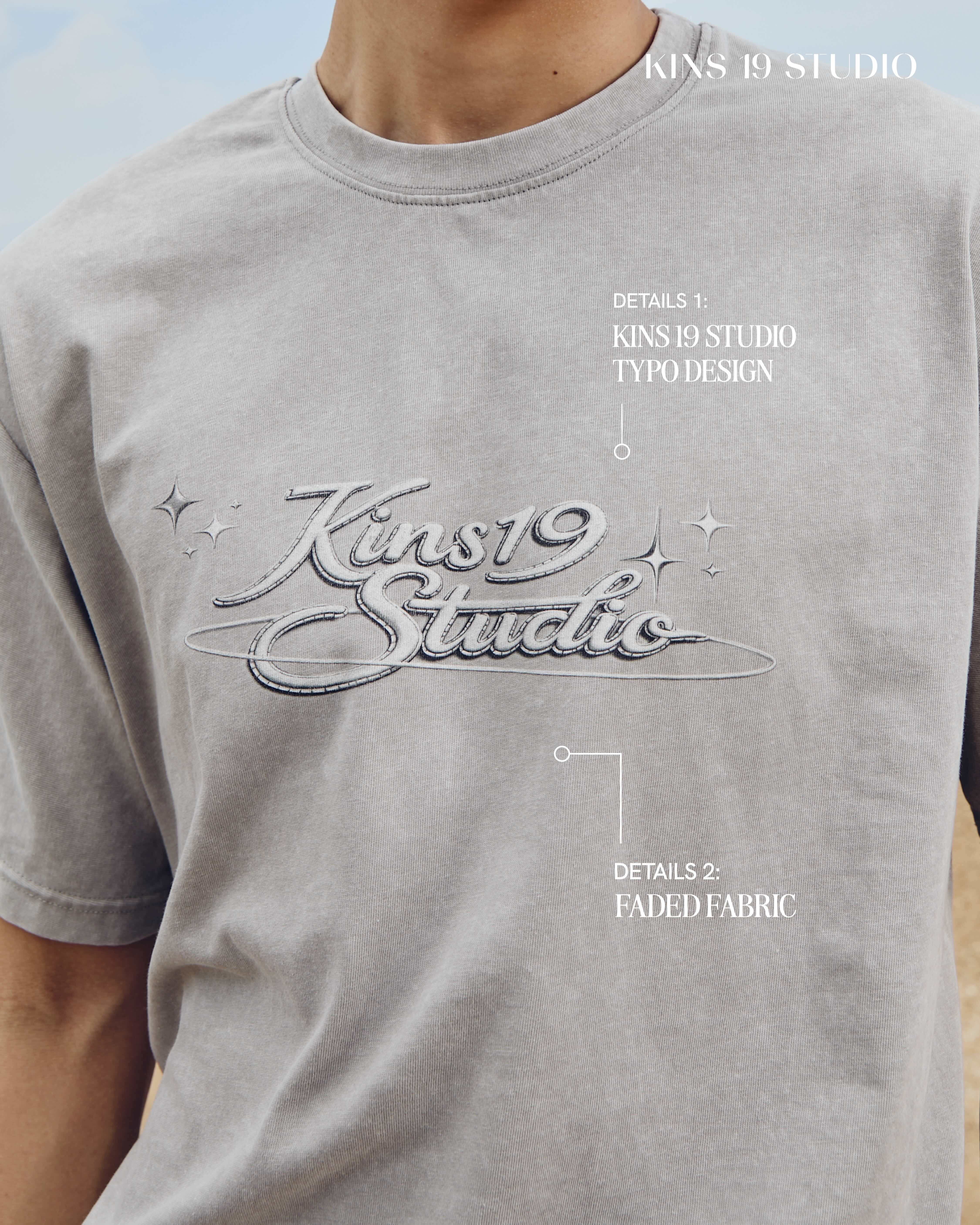 KINS 19 STUDIO |  Kins19 Studio Star Washed Tee [TN21]