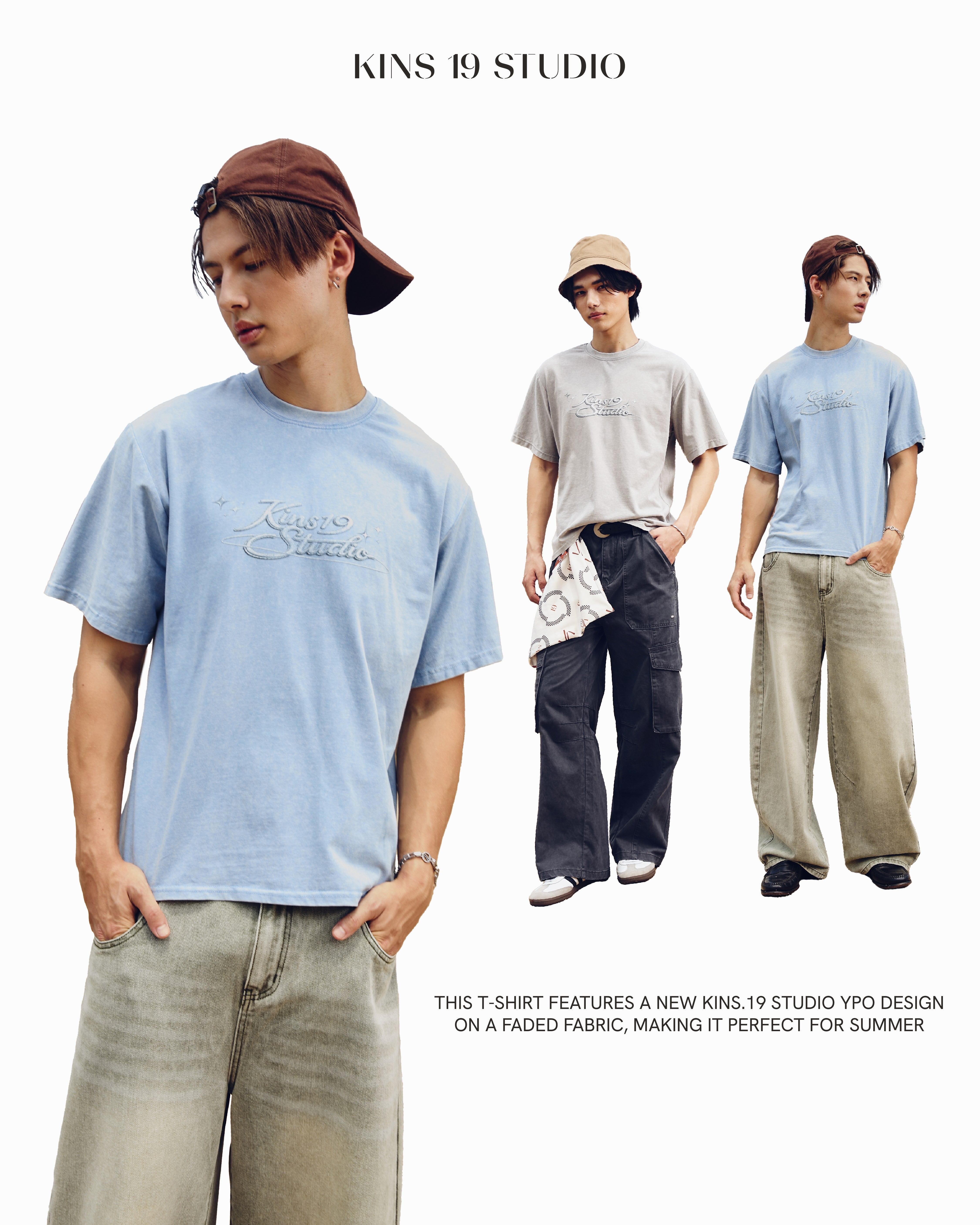 KINS 19 STUDIO |  Kins19 Studio Star Washed Tee [TN21]