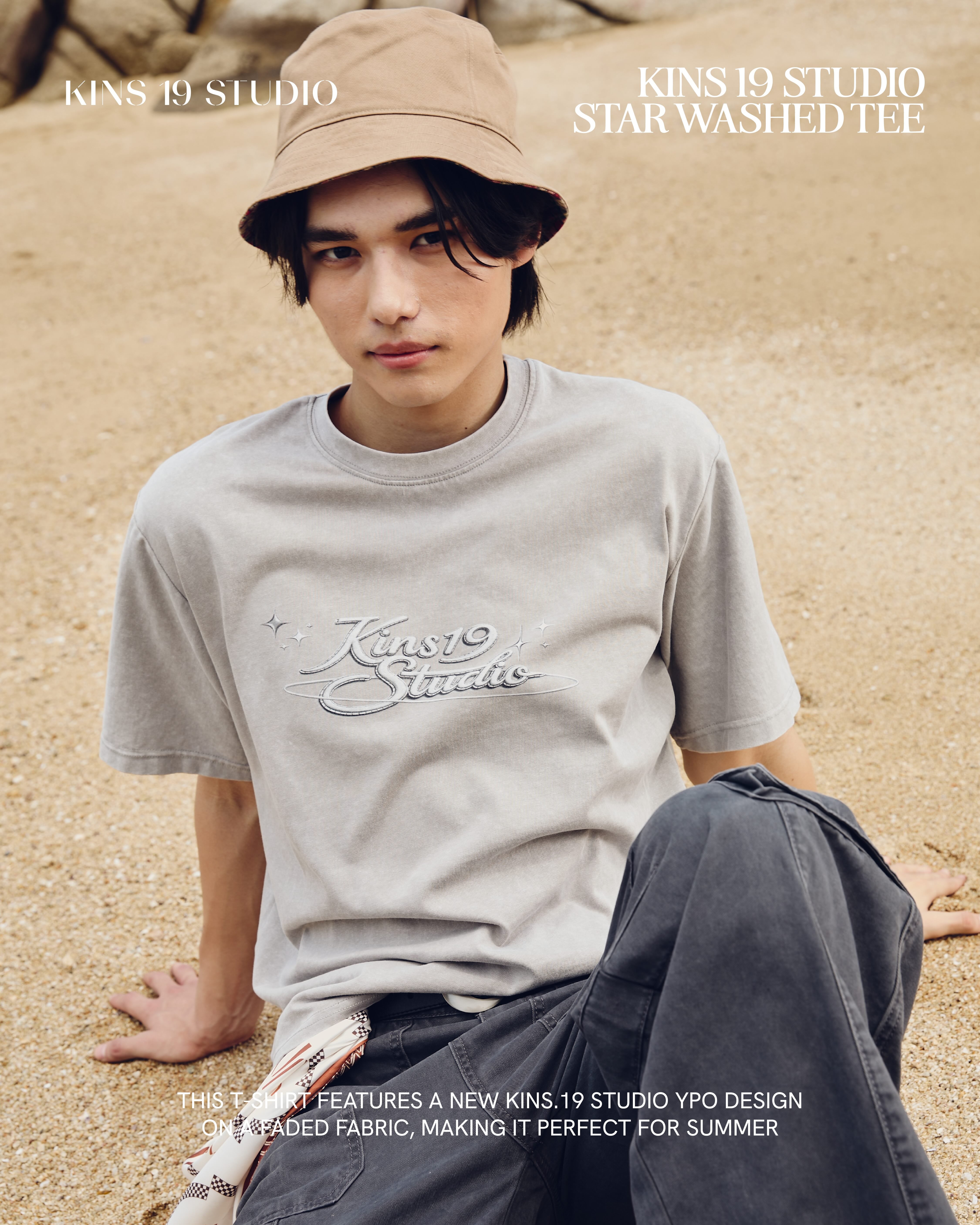 KINS 19 STUDIO |  Kins19 Studio Star Washed Tee [TN21]