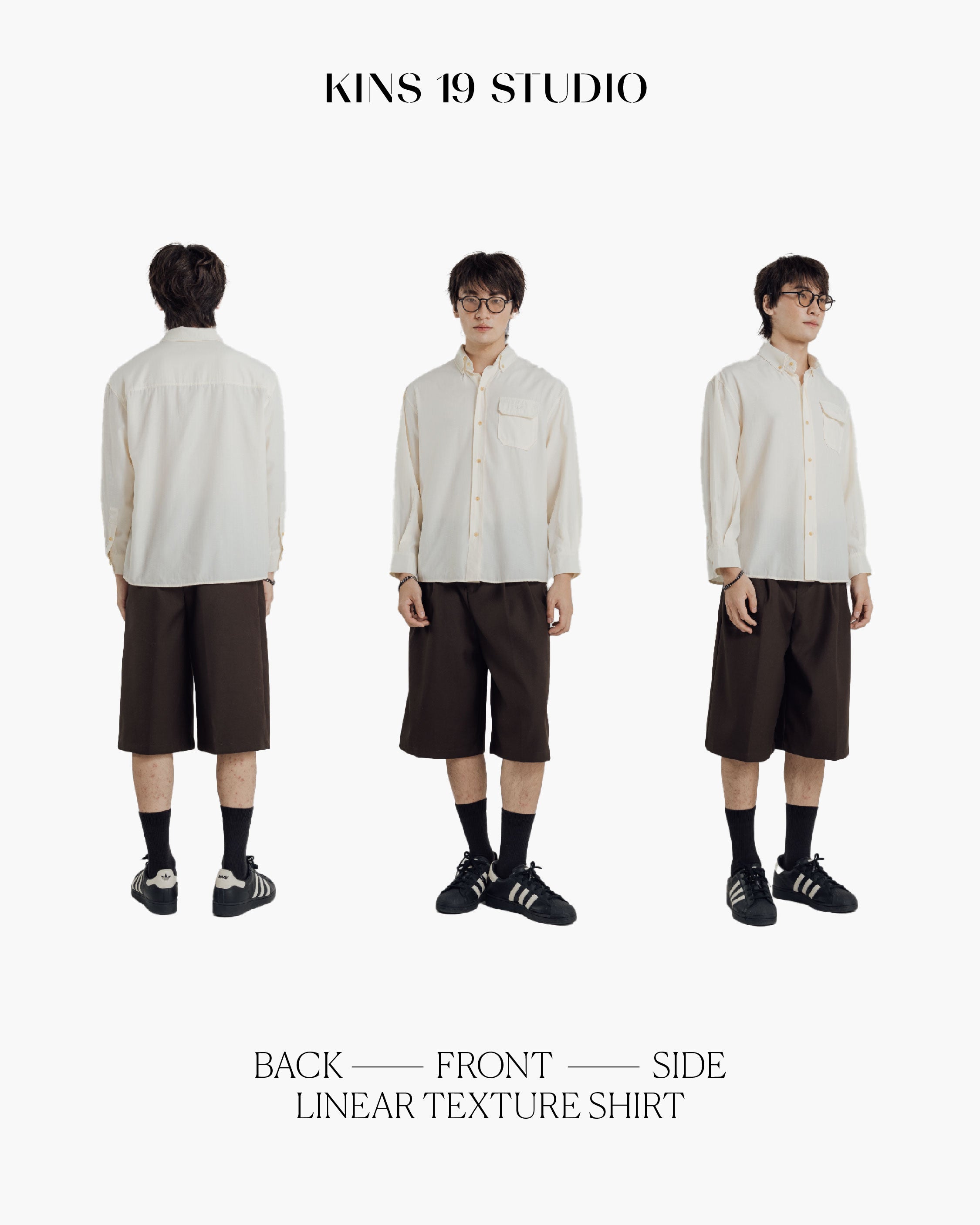 KINS 19 STUDIO |  LINEAR TEXTURE SHIRT [KN135]