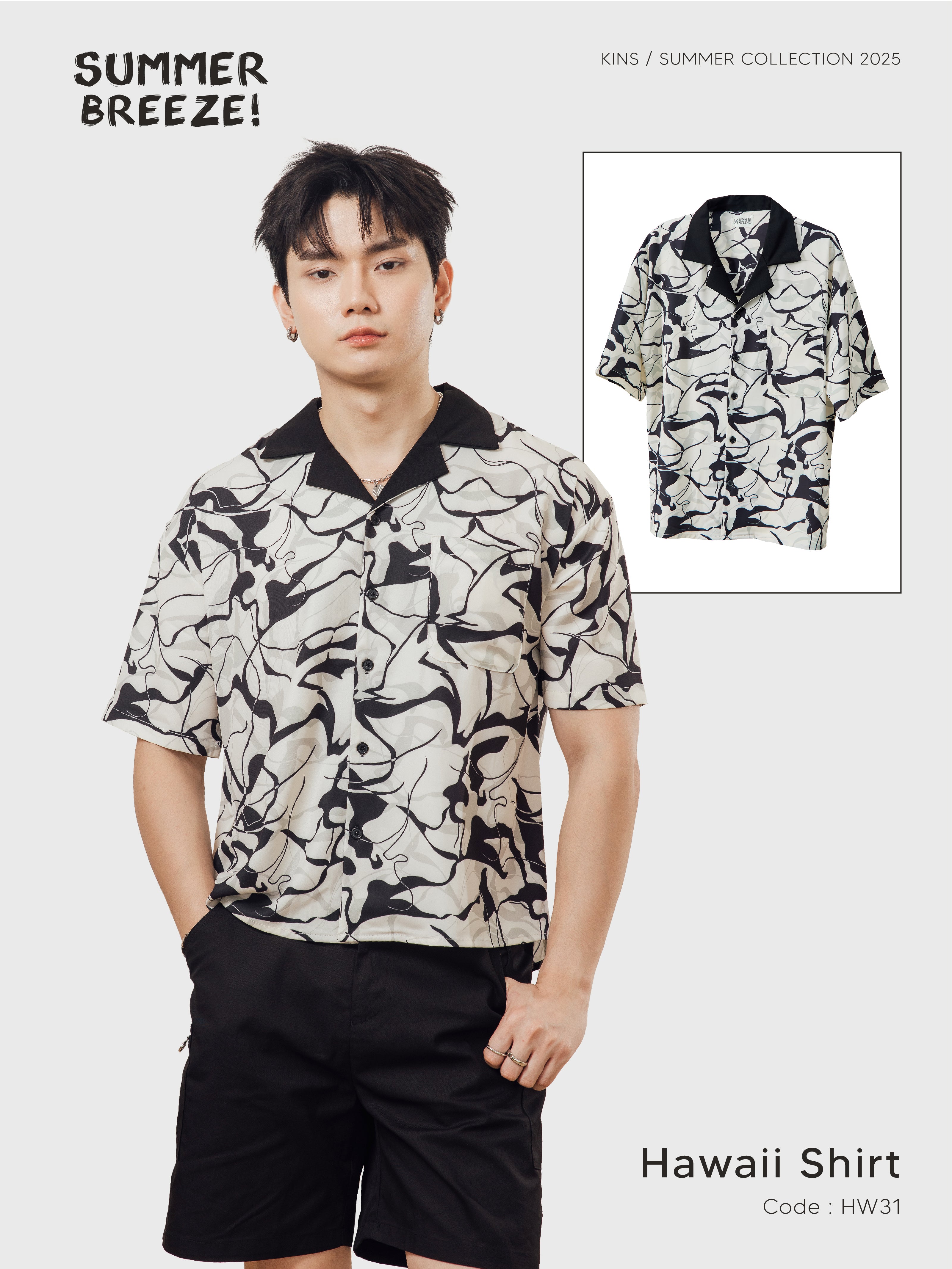 KINS | PRINTED HAWAII SHIRT HW31