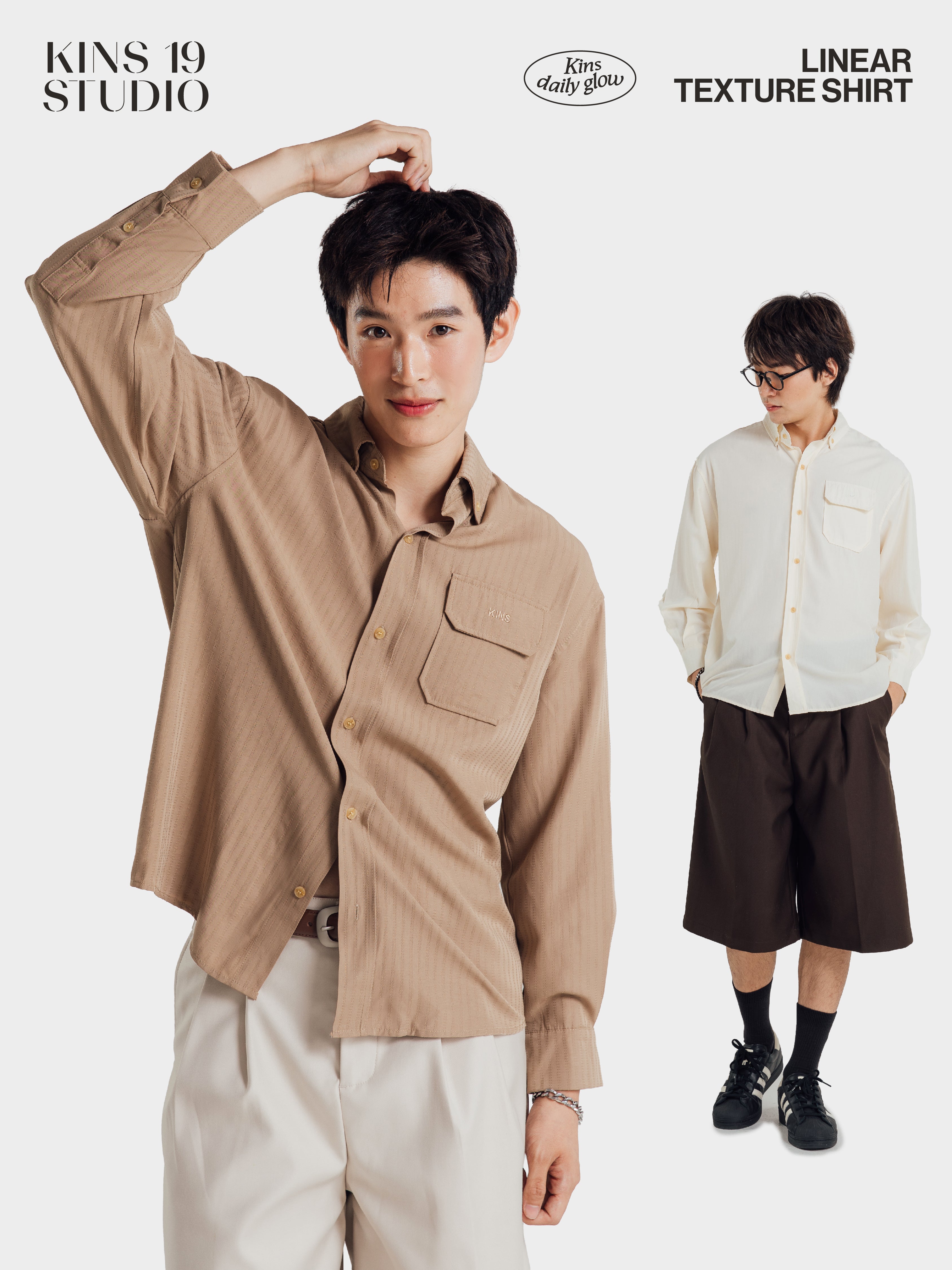 KINS 19 STUDIO |  LINEAR TEXTURE SHIRT [KN135]
