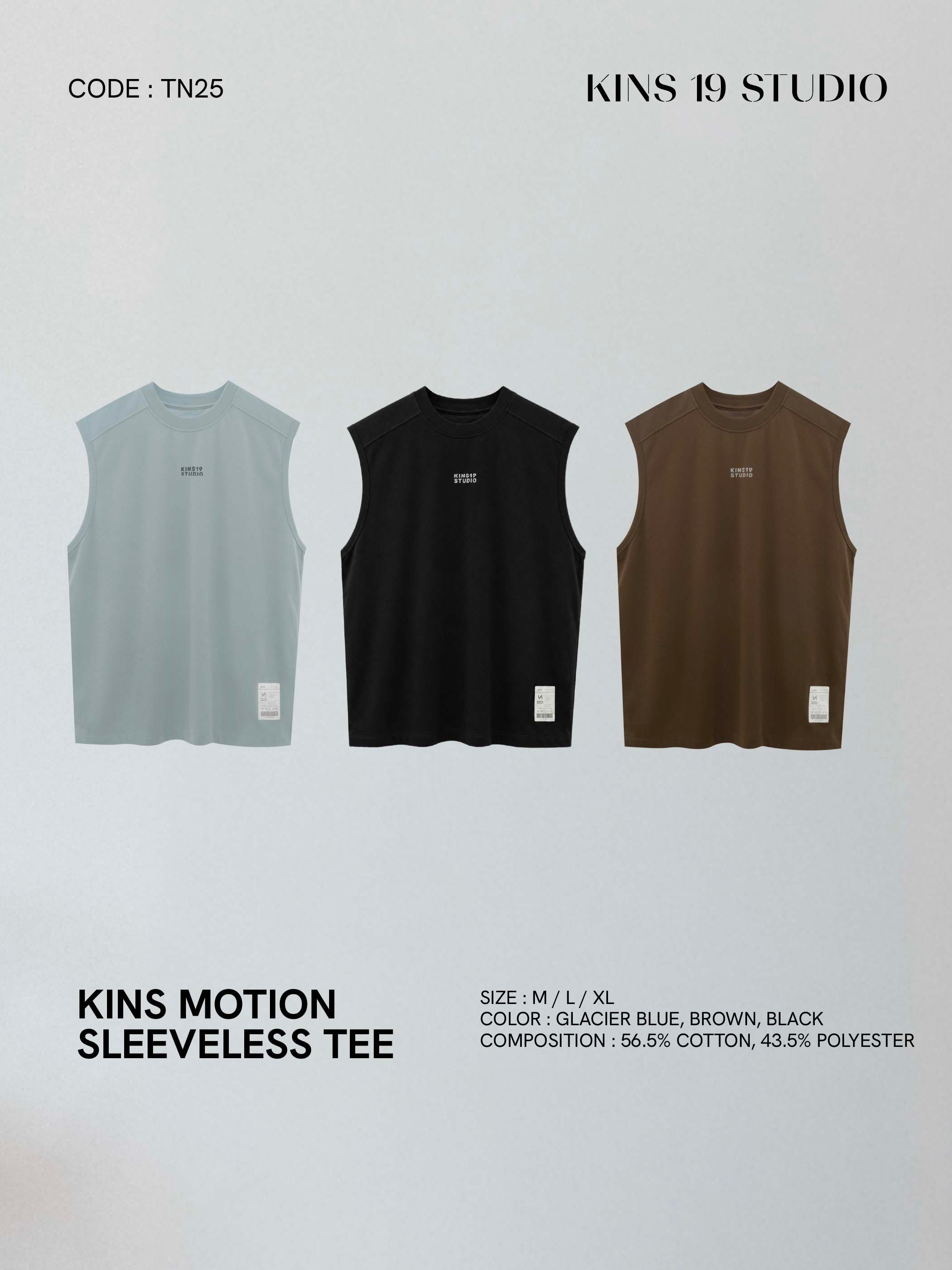 KINS 19 STUDIO |  KINS Motion sleeveless Tee [TN25]