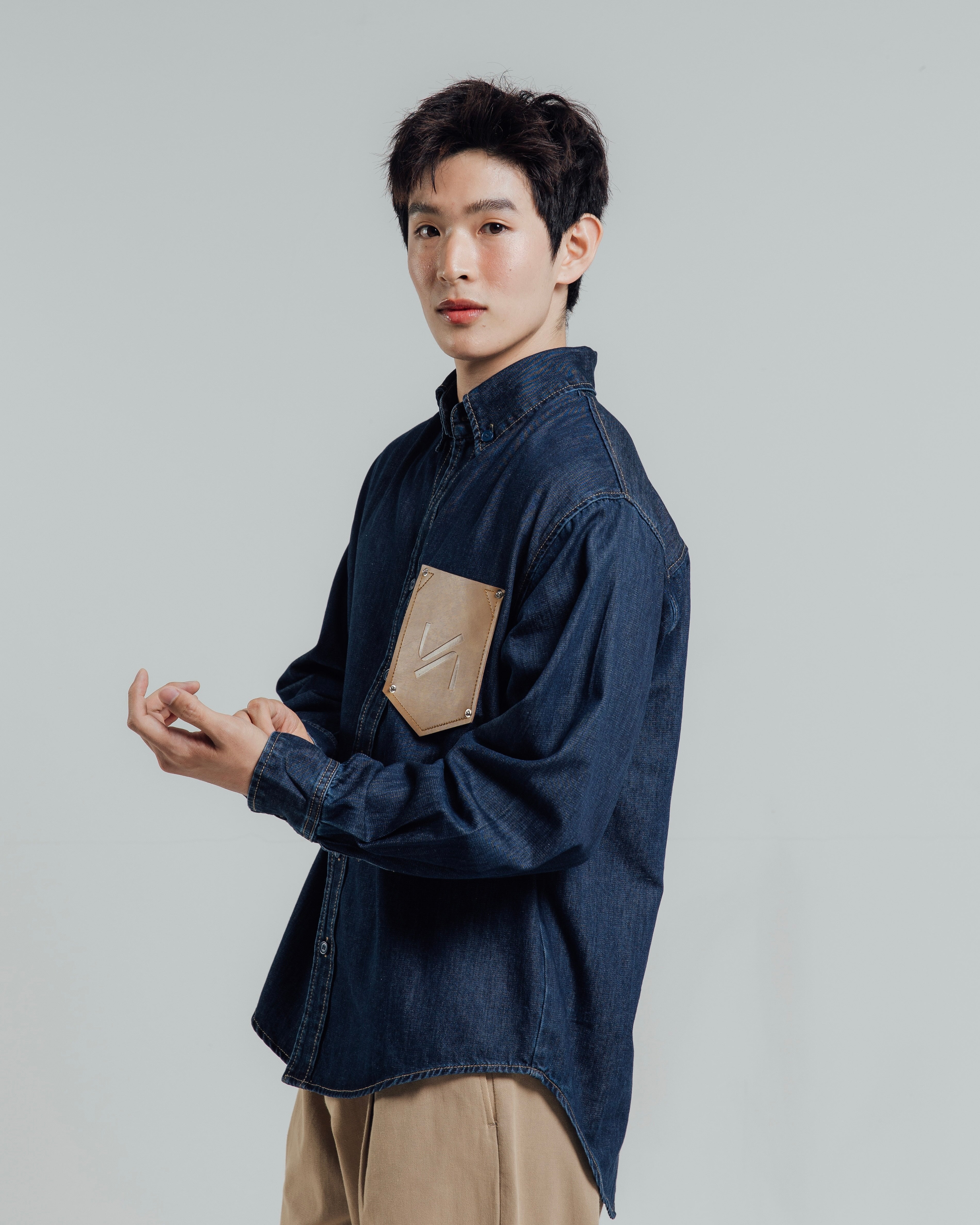 KINS 19 STUDIO |  DENIM OVERSIZED SHIRT [KN324]