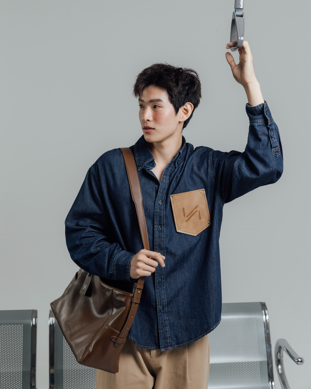 KINS 19 STUDIO |  DENIM OVERSIZED SHIRT [KN324]