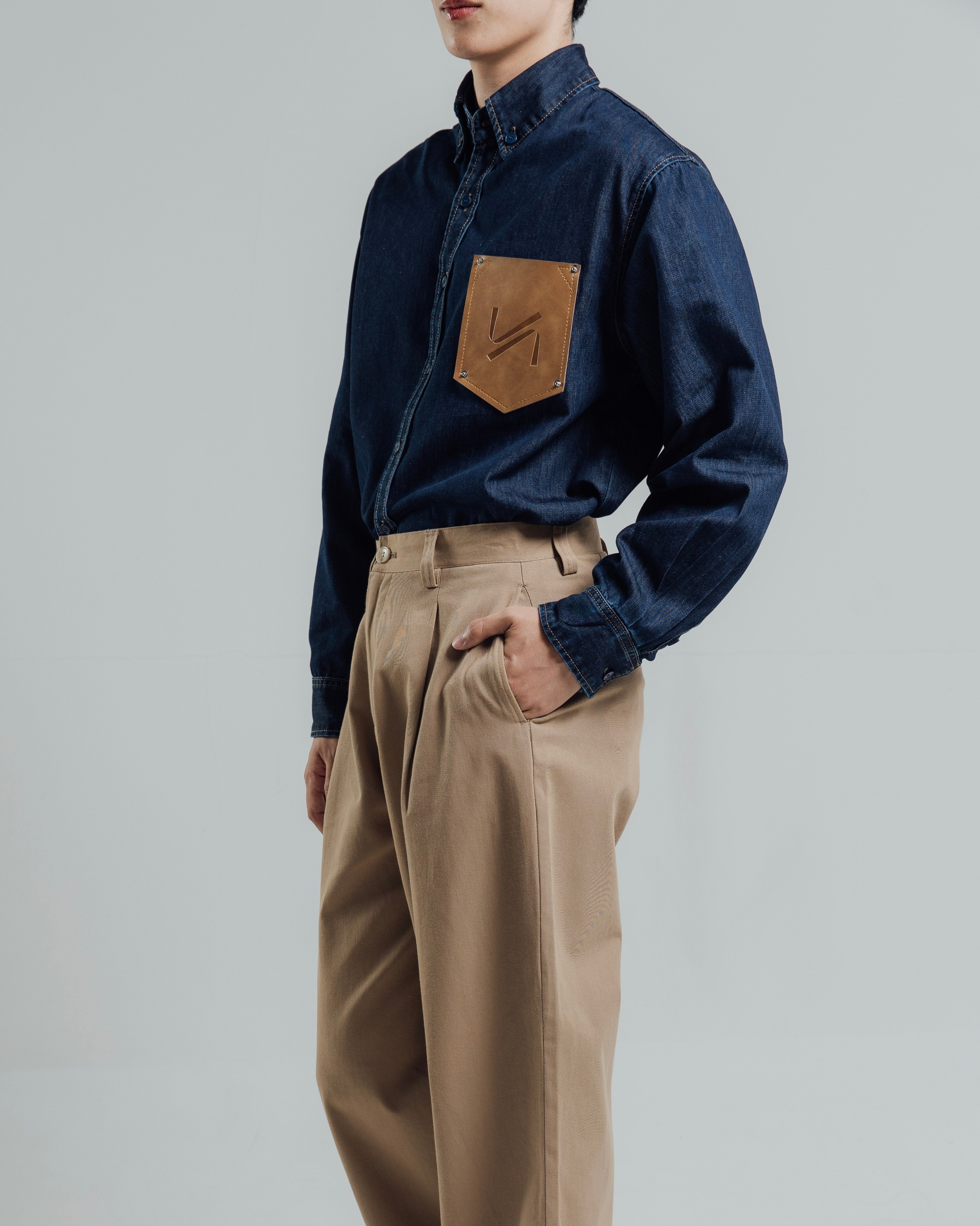 KINS 19 STUDIO |  DENIM OVERSIZED SHIRT [KN324]